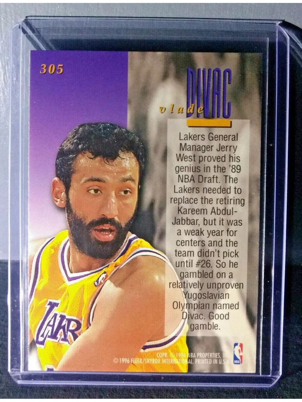 1995-96 Vlade Divac Fleer Ultra #305 Encore Basketball Card